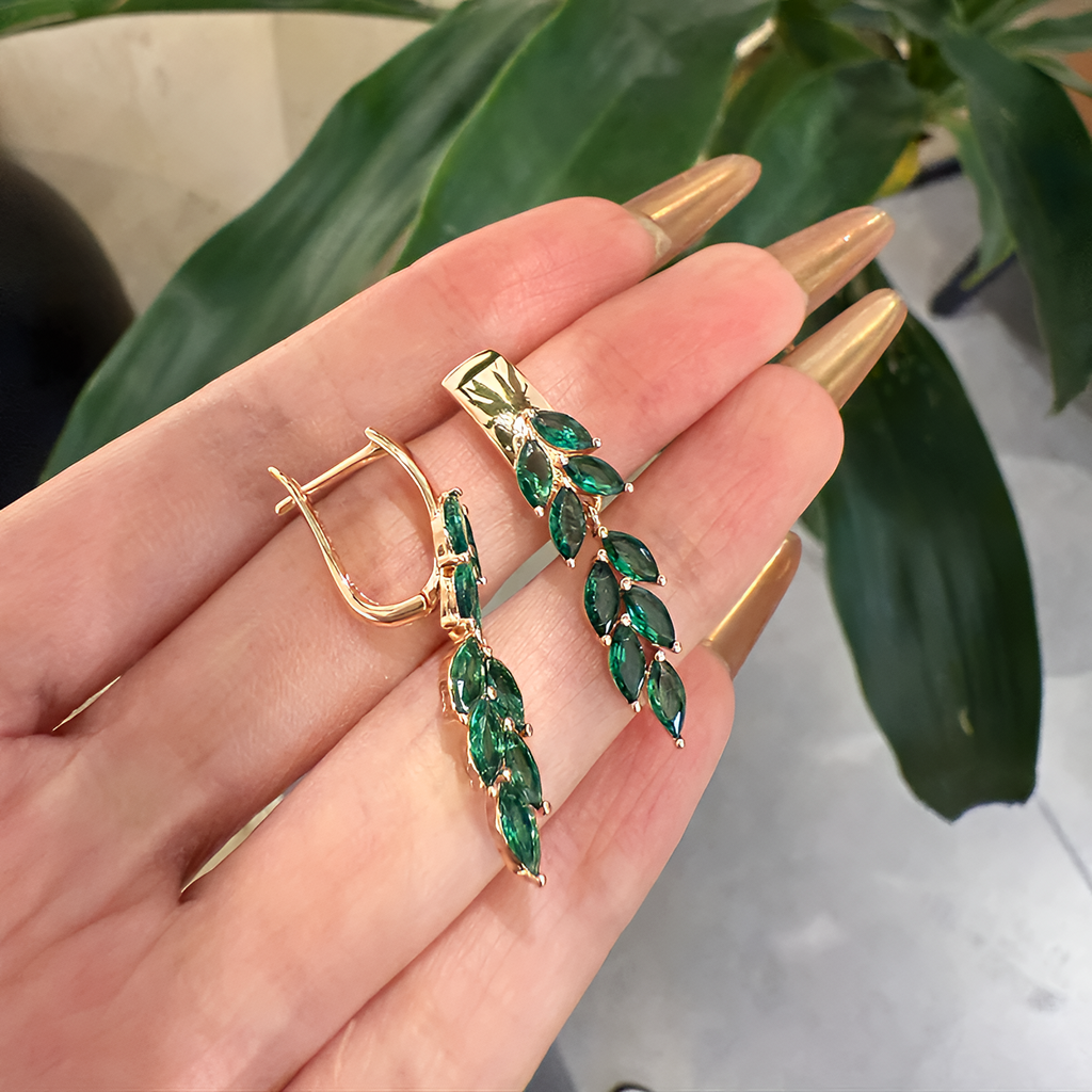 Laurel Drop Earrings (Rose Gold)