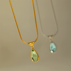 Ocean Teardrop Pendant (Gold)