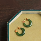 Chalcedony Hoop Earrings