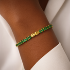 Emerald Tennis Bracelet (Gold)