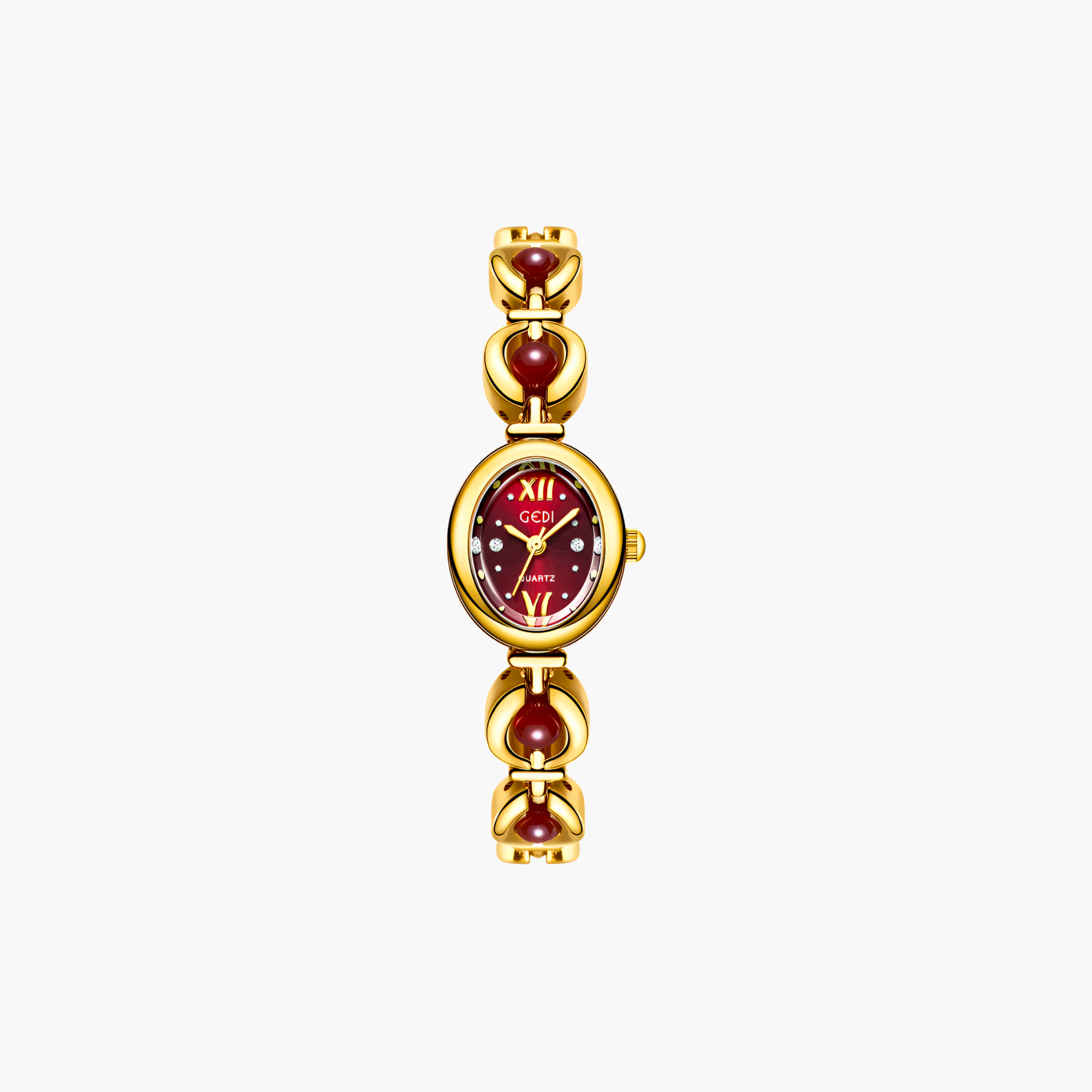 Rosette Link Cabochon Watch