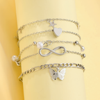 Papillon Charm Anklet Set