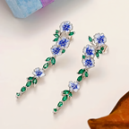 Enamel Bloom Drop Earrings