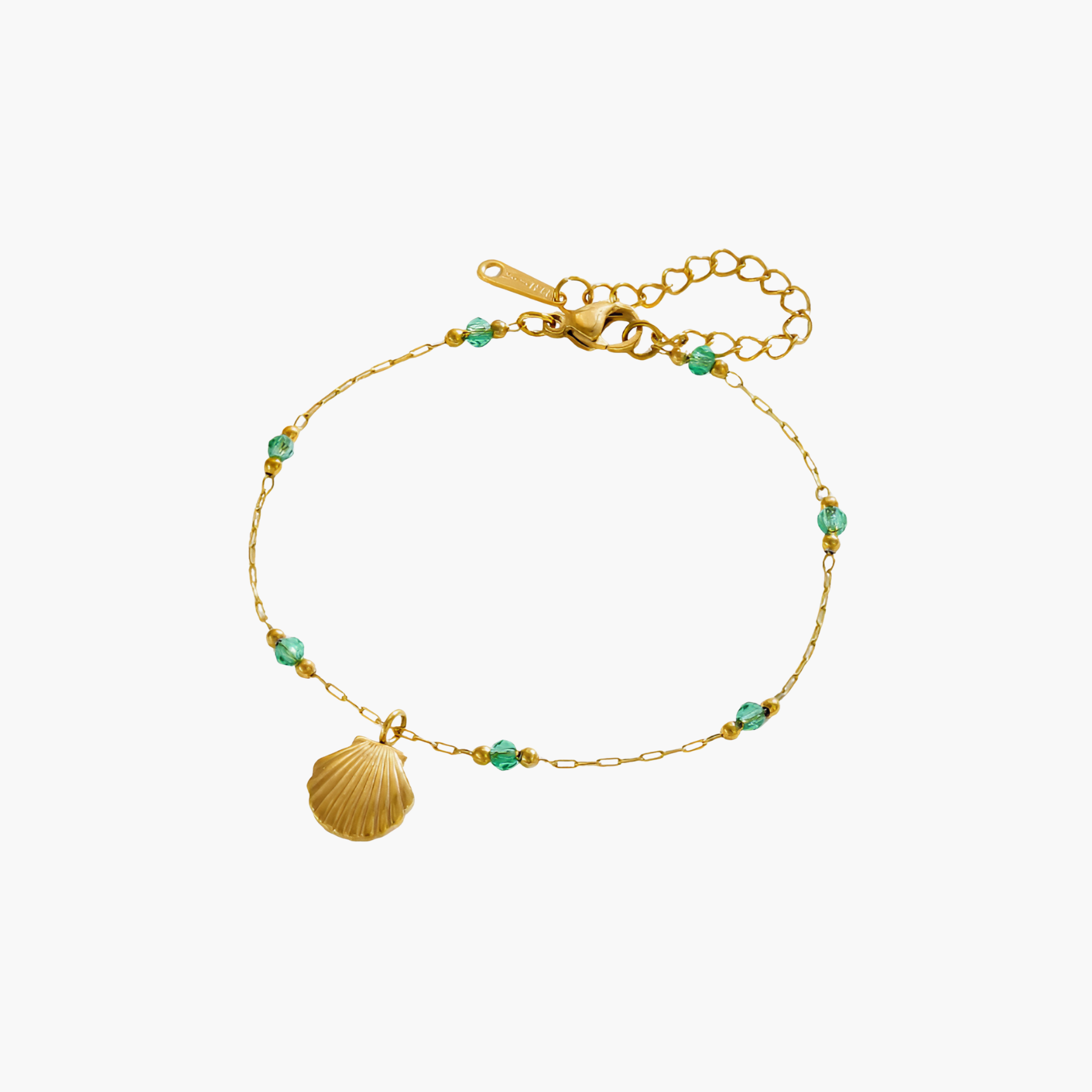 Seashell Bead Bracelet (Gold)