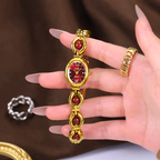 Rosette Link Cabochon Watch