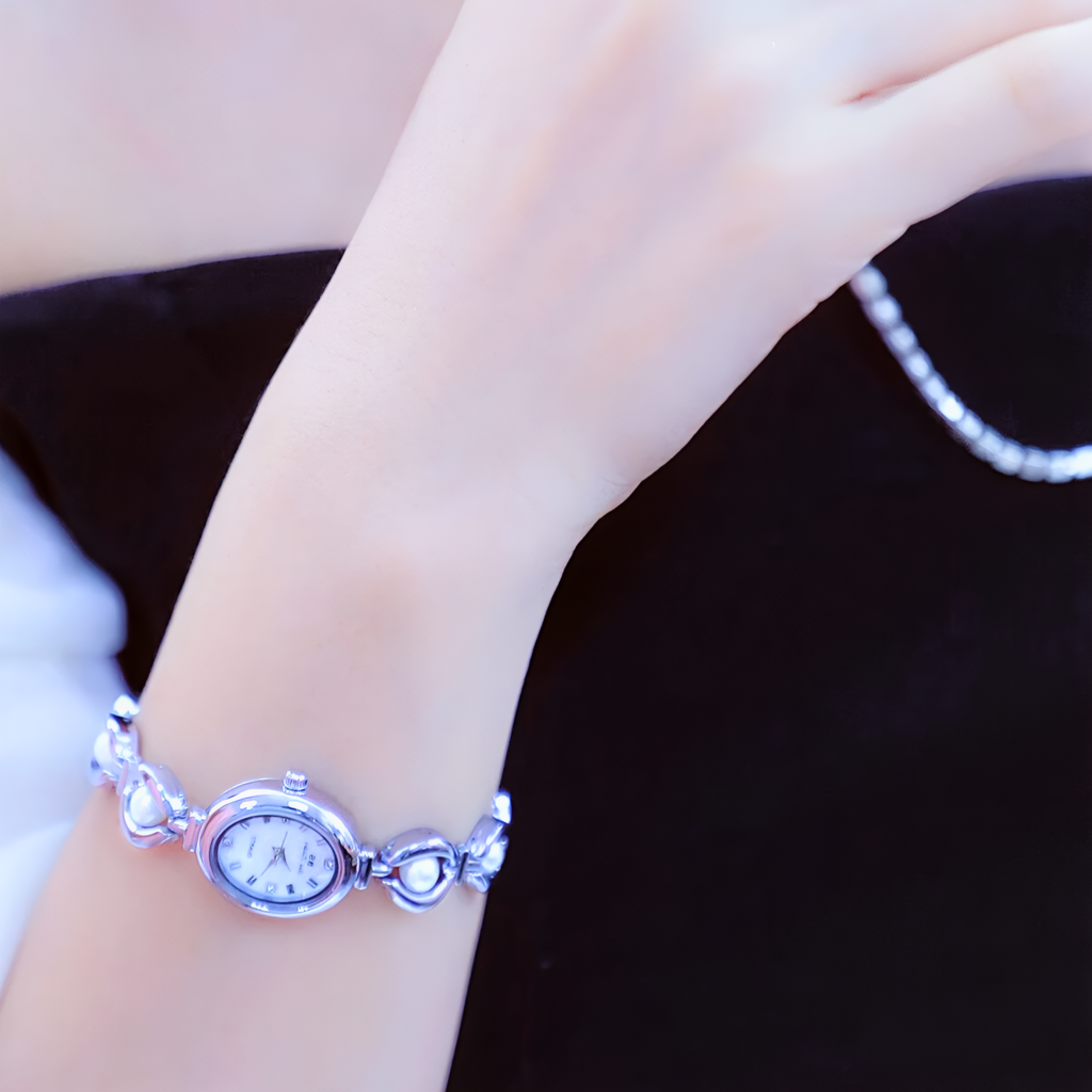 Pearl Link Cabochon Watch