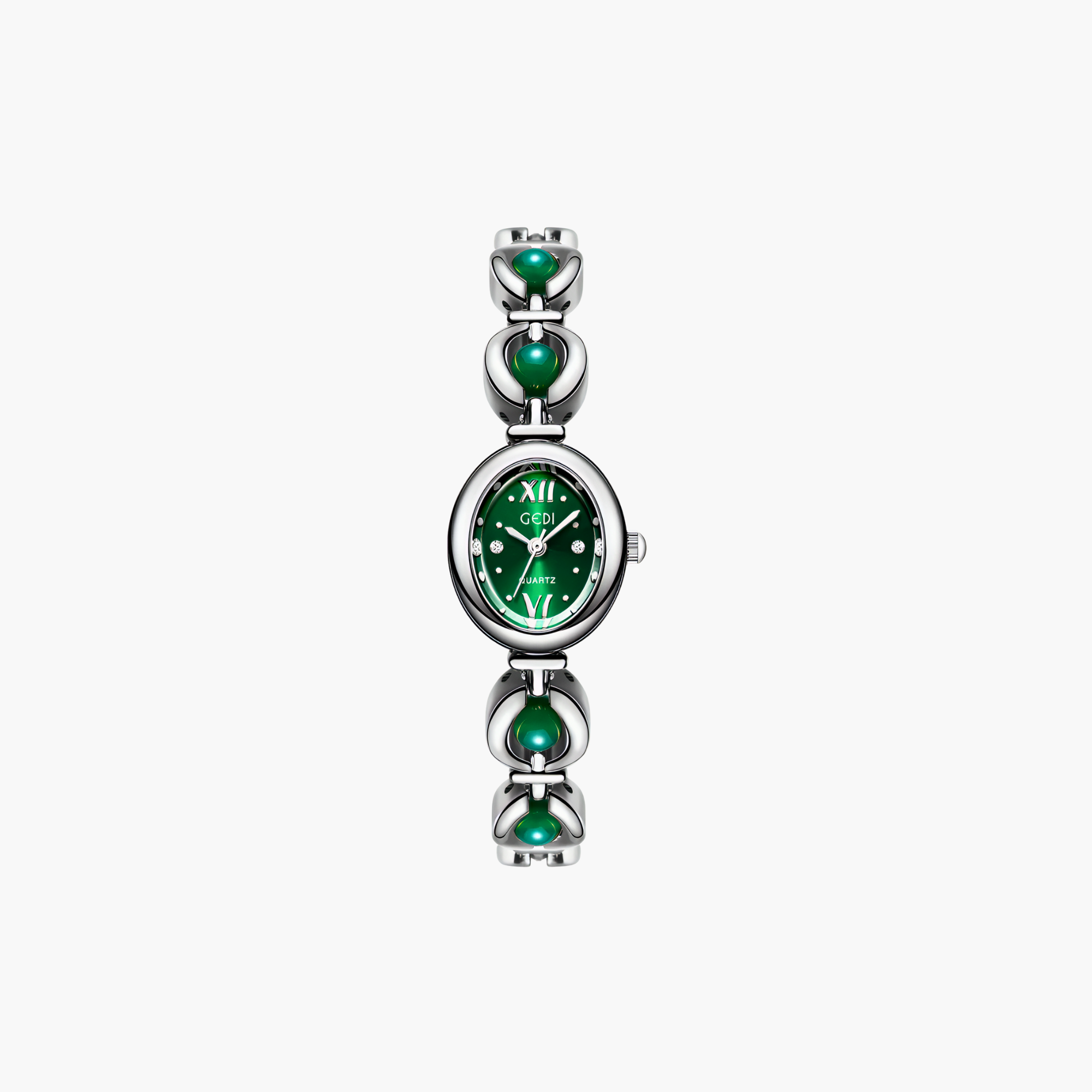 Rosette Link Cabochon Watch