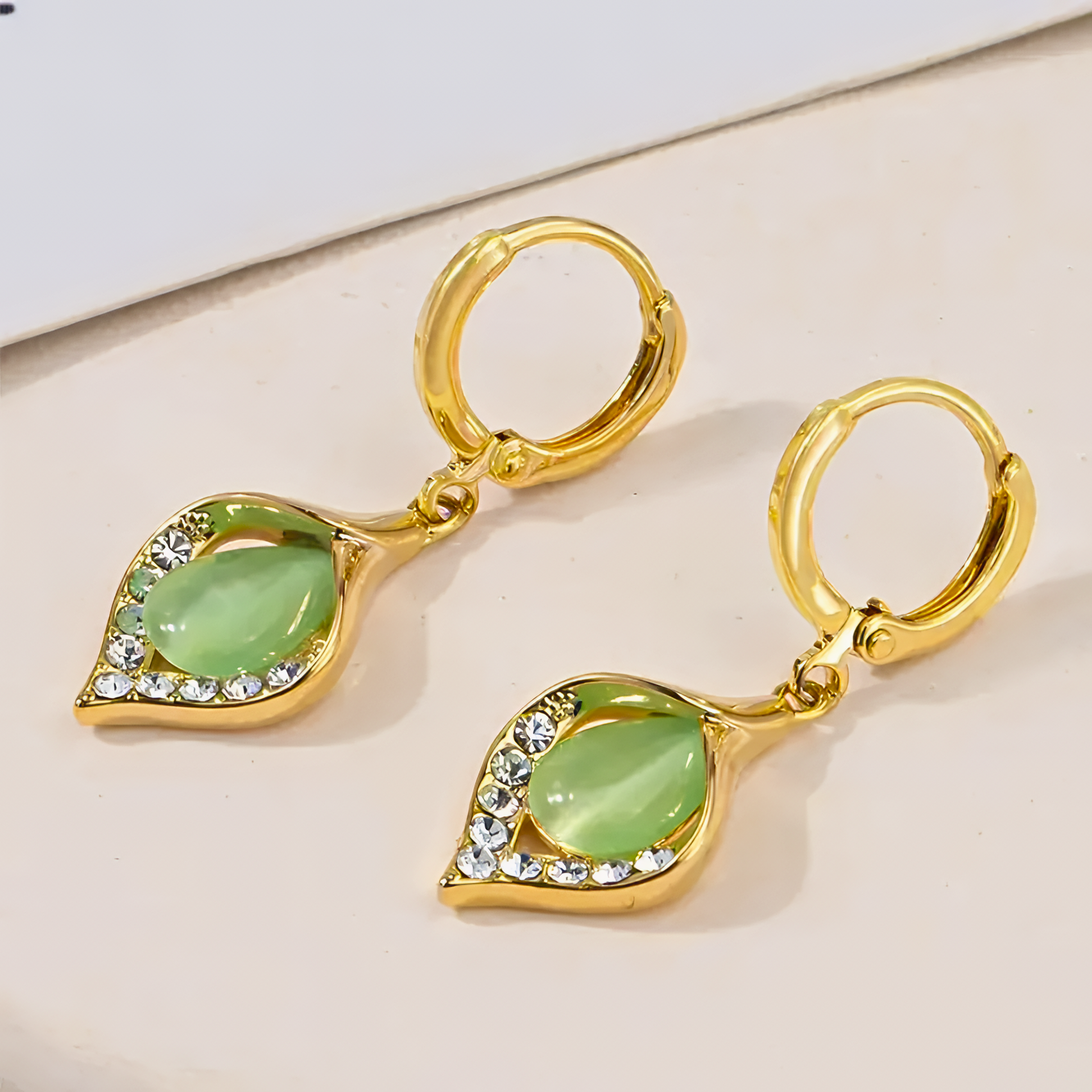 Tulip Pavé Hoop Earrings