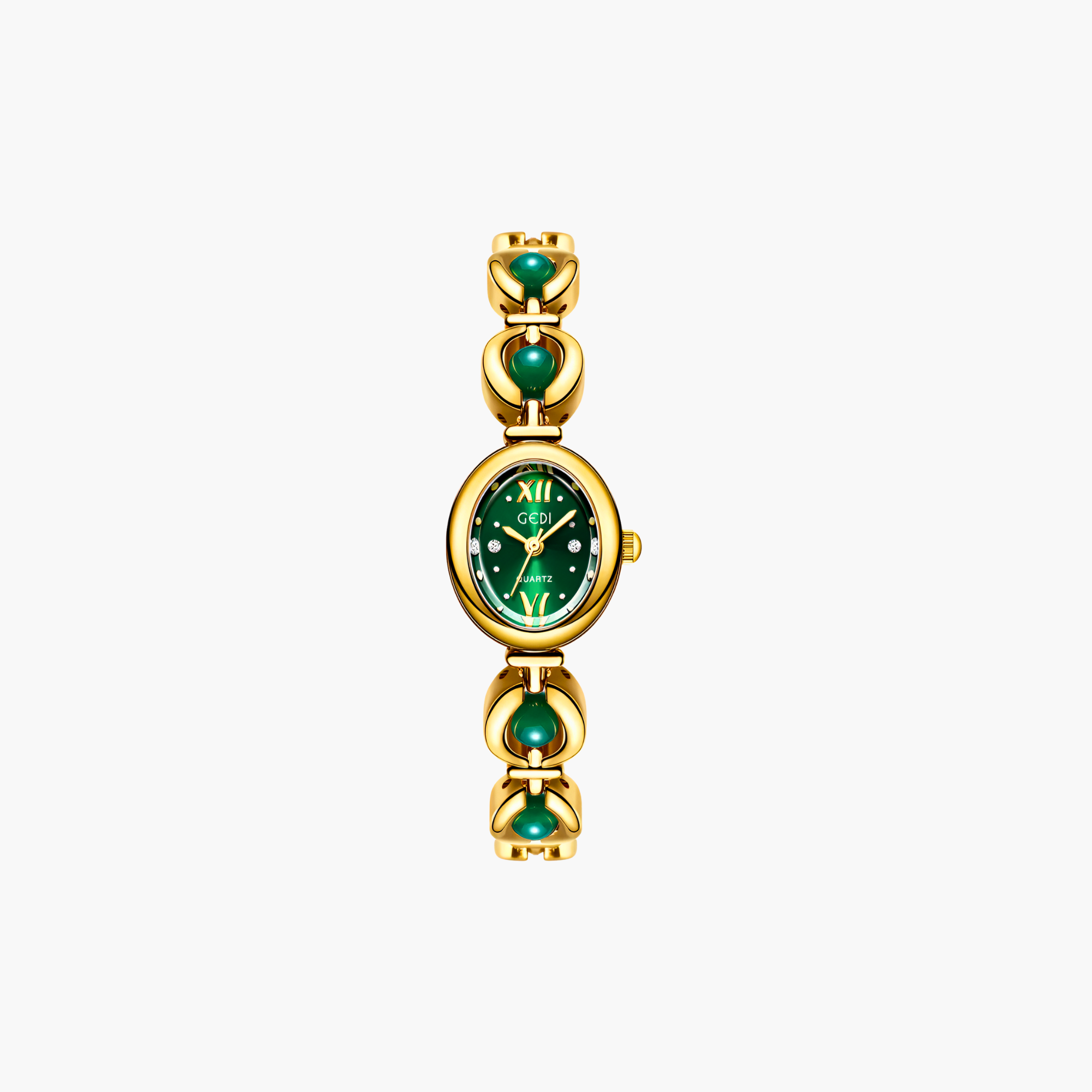 Rosette Link Cabochon Watch