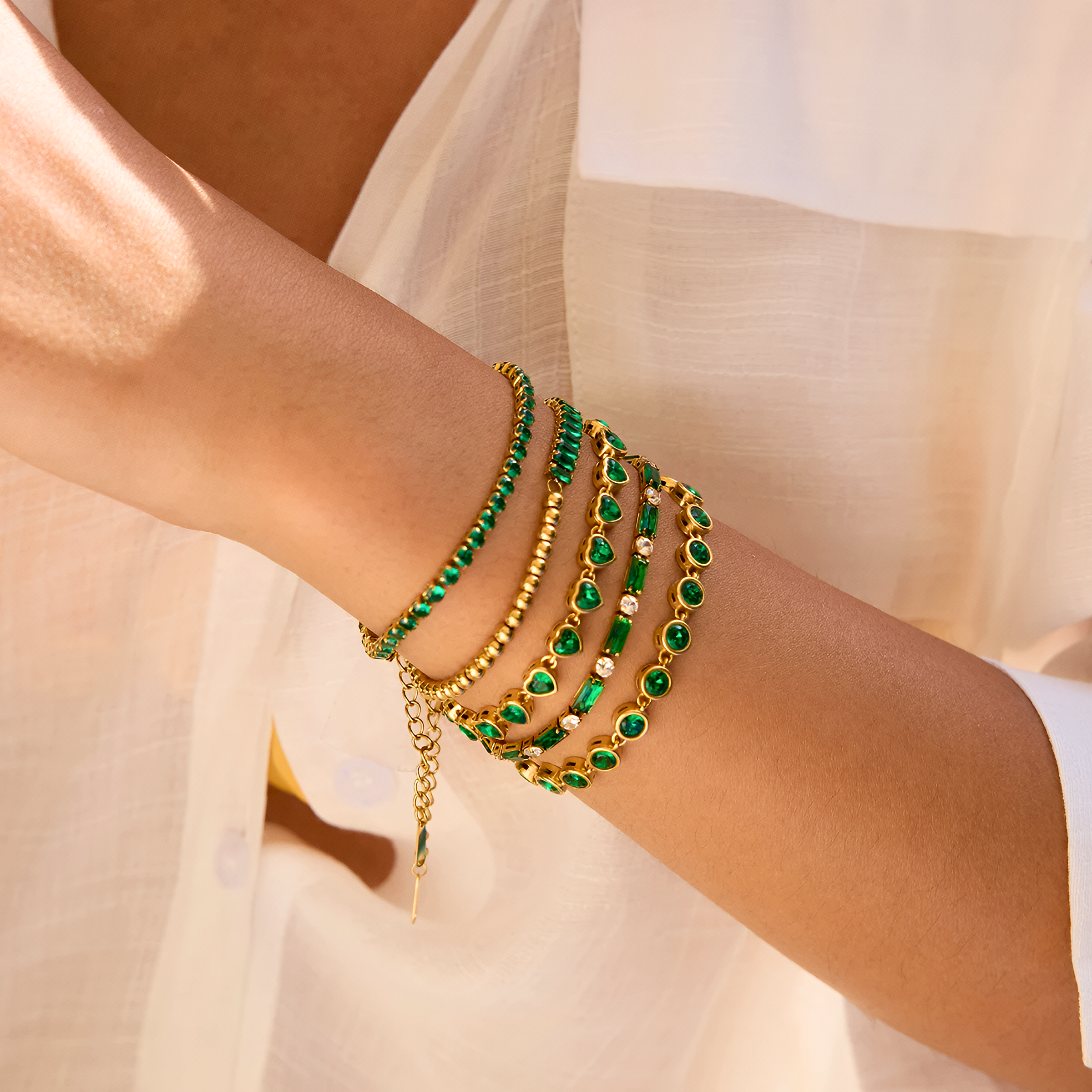 Portofino Green Tennis Bracelet