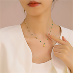 Seashell Bead Necklace (Gold)