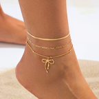 Marais Bow Anklet Set