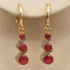 Pavé Trio Drop Earrings