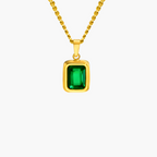 Retro Emerald Pendant (Gold)