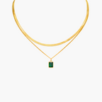 Emerald Baguette Pendant (Gold)