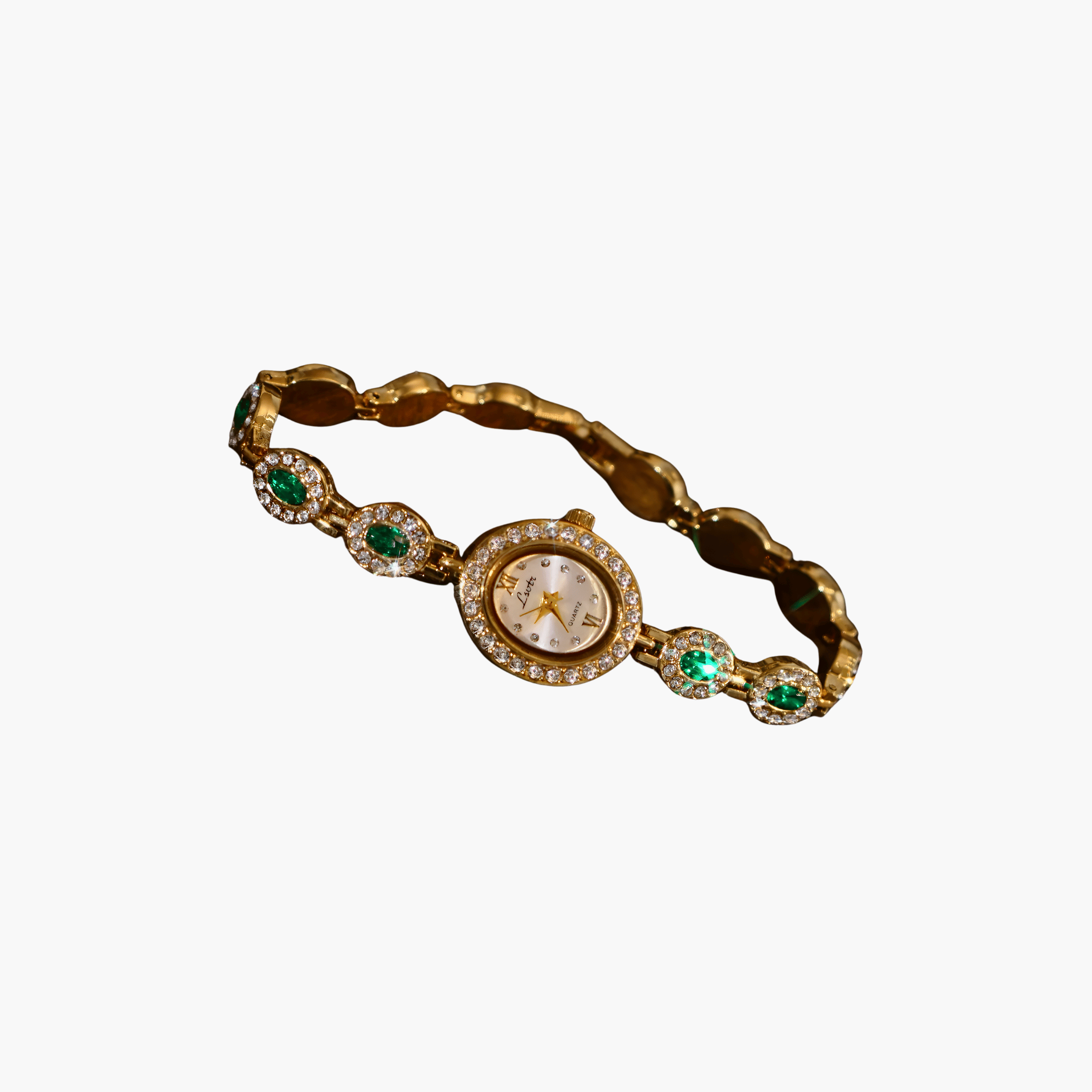 Pavé Link Cabochon Watch