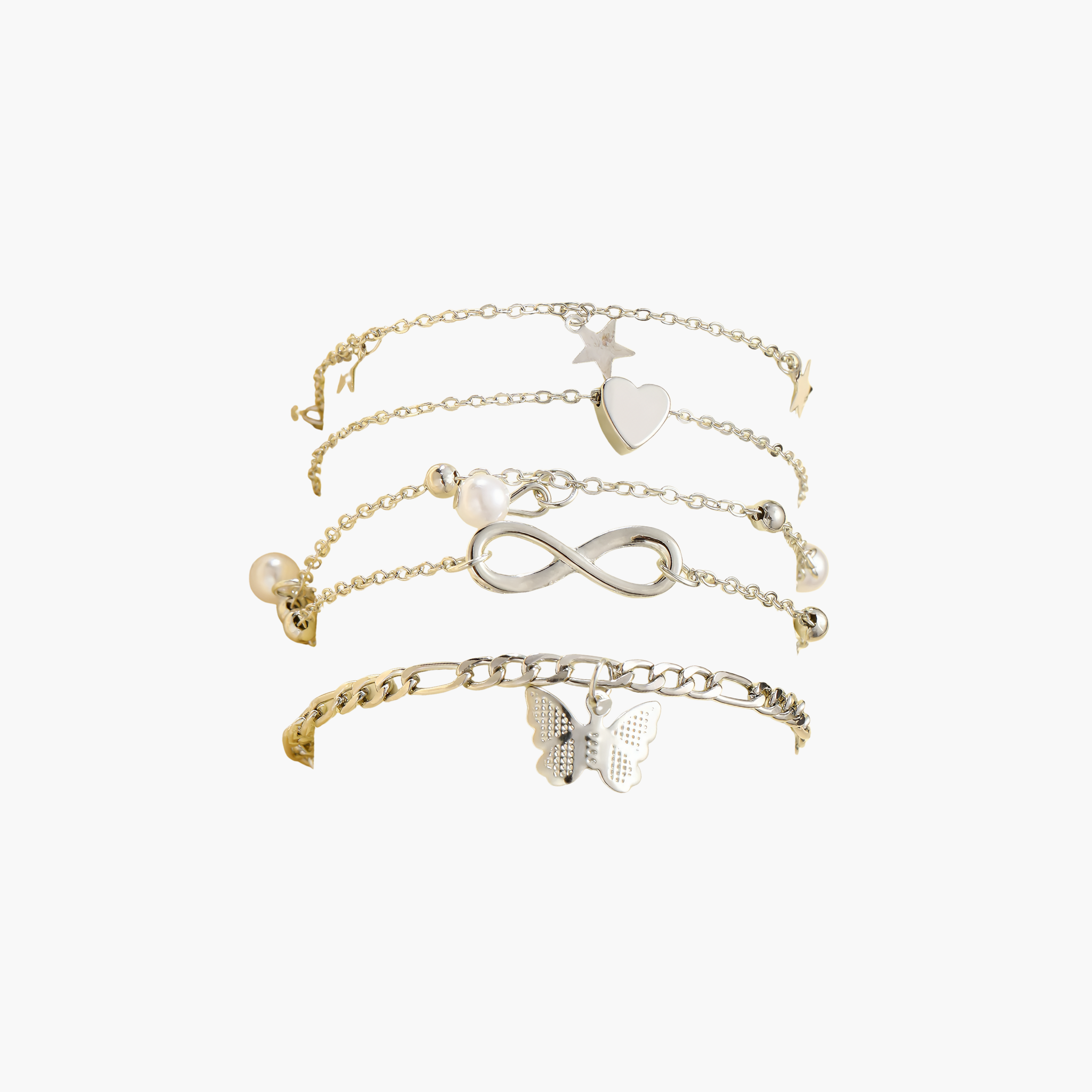 Papillon Charm Anklet Set
