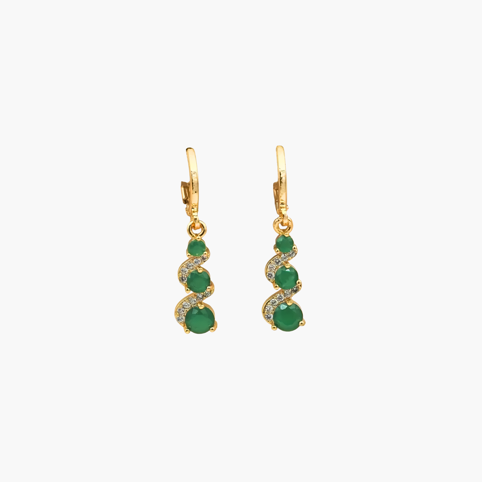 Pavé Trio Drop Earrings