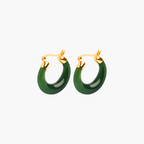 Chalcedony Hoop Earrings