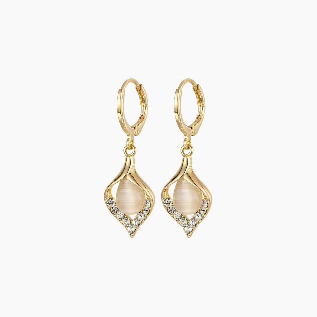 Tulip Pavé Hoop Earrings