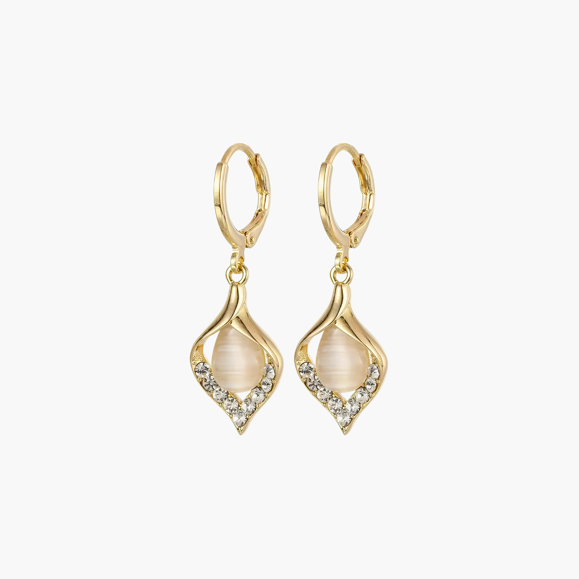 Tulip Pavé Hoop Earrings