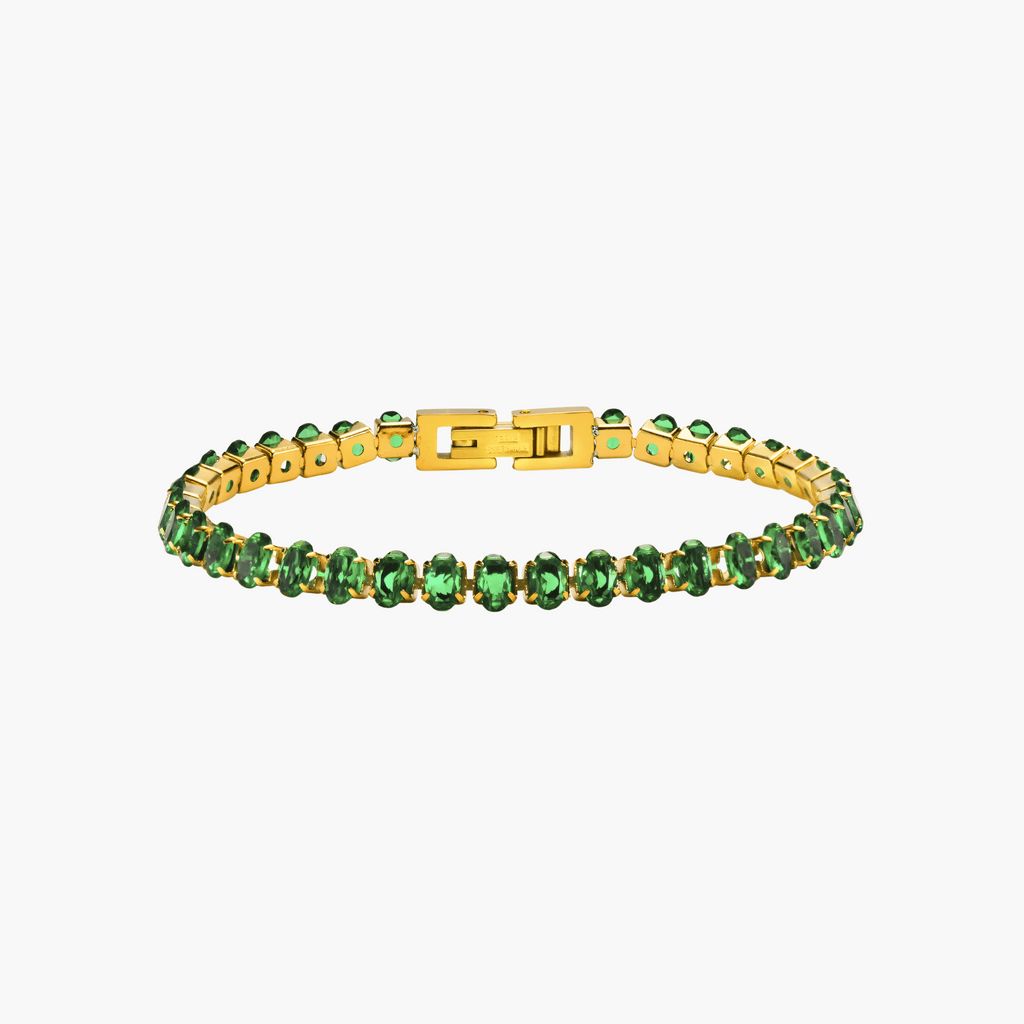 Emerald Tennis Bracelet (Gold)