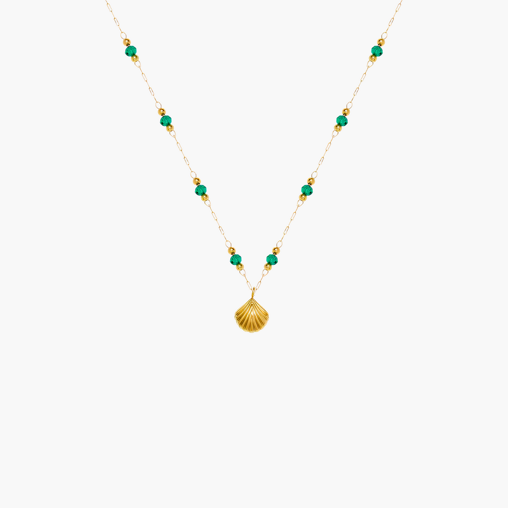 Seashell Bead Necklace (Gold)