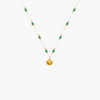 Seashell Bead Necklace (Gold)