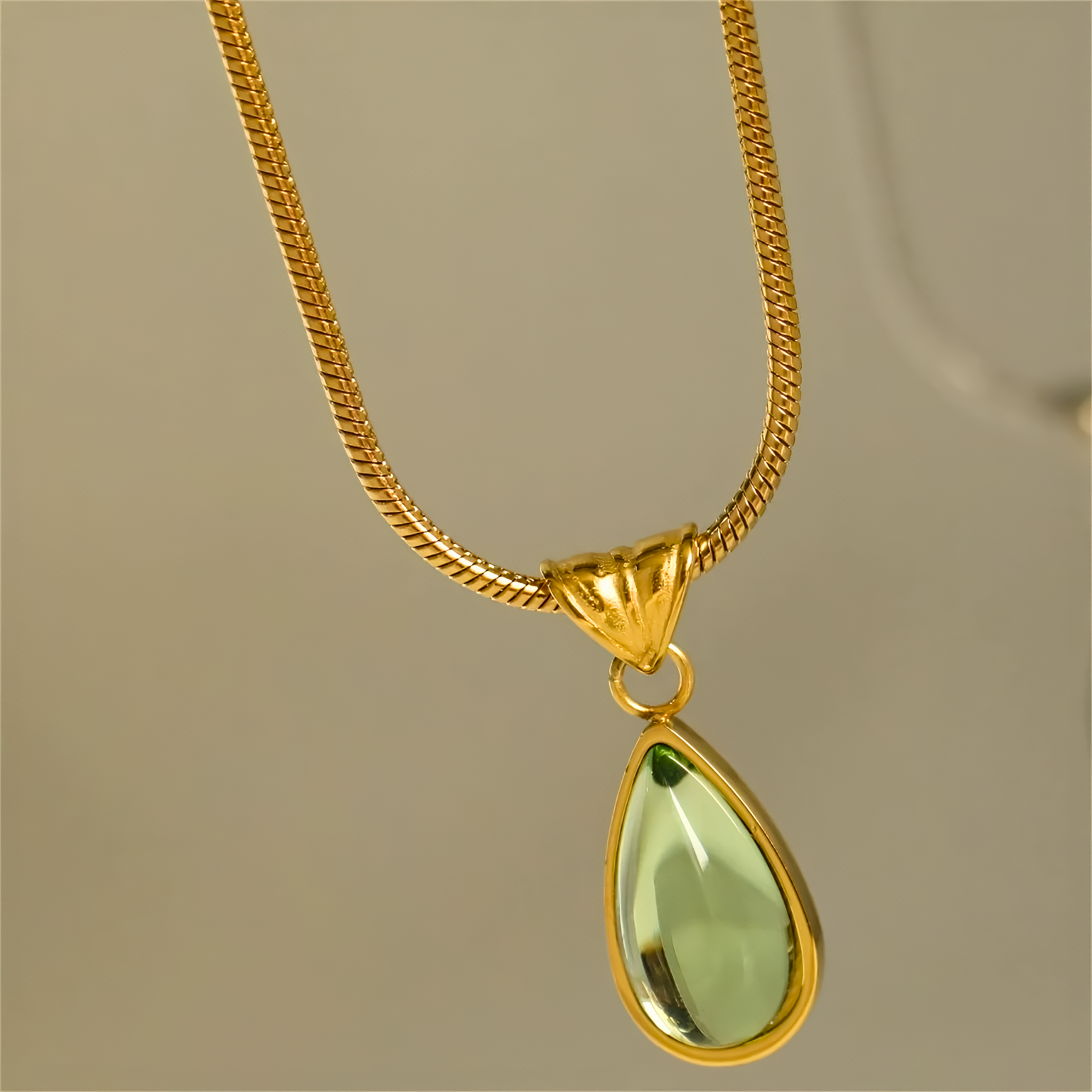 Ocean Teardrop Pendant (Gold)