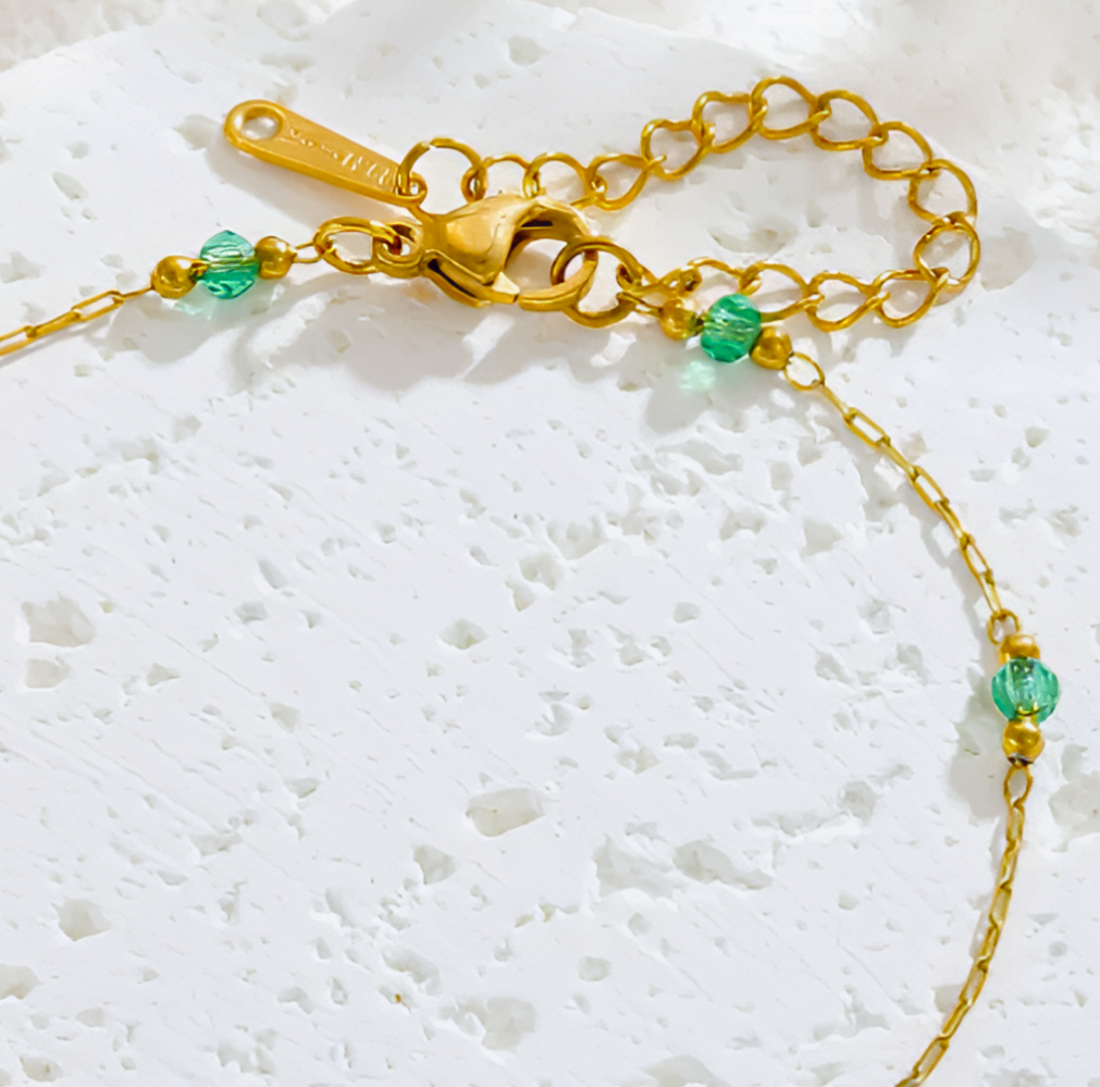 Seashell Bead Bracelet (Gold)