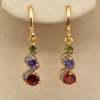 Pavé Trio Drop Earrings