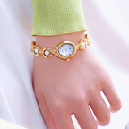 Pearl Link Cabochon Watch