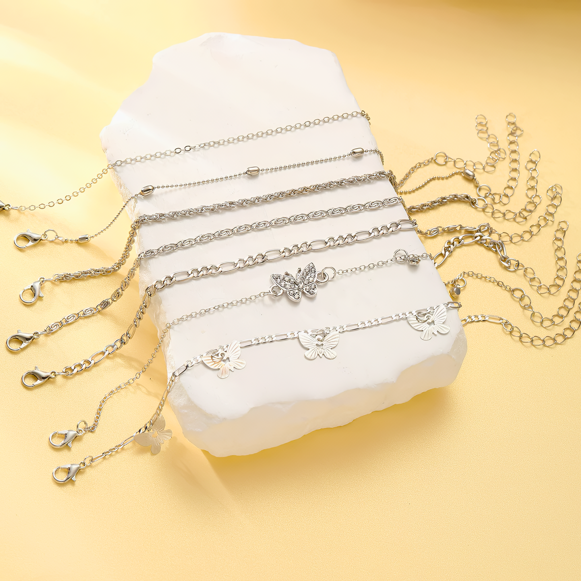 Papillon Charm Anklet Set