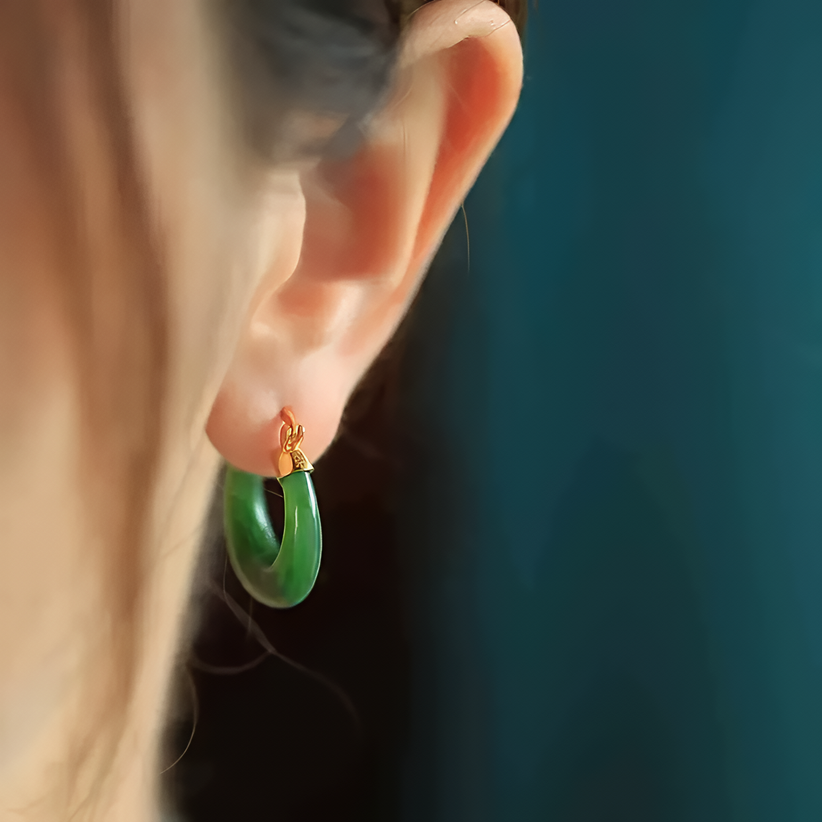 Chalcedony Hoop Earrings