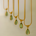 Ocean Teardrop Pendant (Gold)