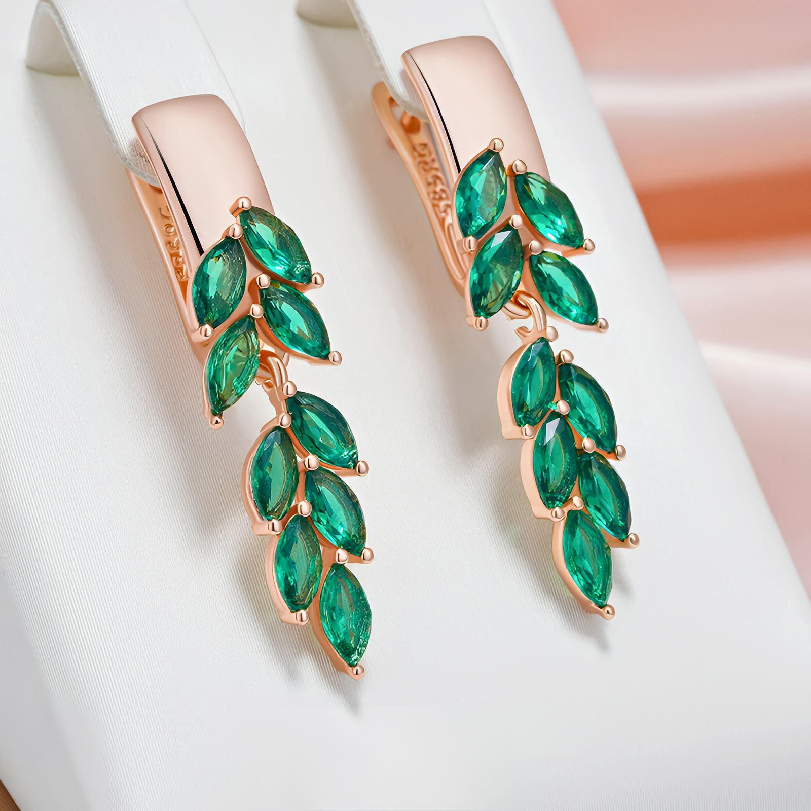 Laurel Drop Earrings (Rose Gold)